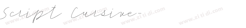 Script Cursive字体转换 Script Cursive字体转换